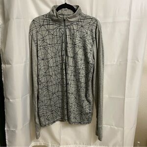 Brooks DriLayer Run Happy Half Zip Pullover Gray Abstract Print Size Large